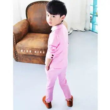 Koreańska casual odzież dla Dzieci odzież dla chłopców Jurken wiosna/jesień pobrane nowe dziecko dress dwa-częściowy garnitur+spodnie przypływ dzieci blezery