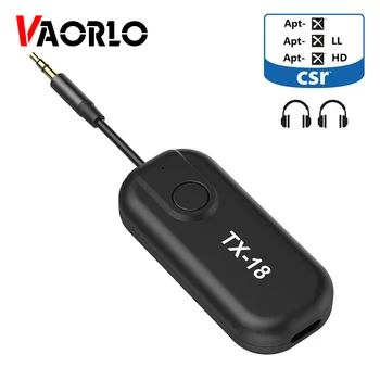 VAORLO CSR8670 5.0 Bluetooth Receiver&Transmitter 2-in-1 3.5 MM AUX APTX APTXLL HD Low Latency Wireless Adapter For Headphone TV