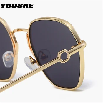 YOOSKE vintage okulary luksusowe kobiety marka projektant czarny brązowy okulary mężczyźni retro małe punkty odcienie Femlae UV400