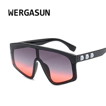 WERGASUN Fashion oversize okulary Kobiety mężczyźni rocznika okulary luksusowej marki Eyewear UV400 odcienie oculos de sol