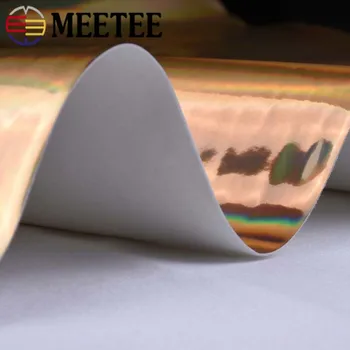 Meetee 50x138 cm PCV kolorowe skórzane lusterka sztuczna skóra syntetyczna tkanina brązująca kupon na buty kurtka DIY akcesoria AP669