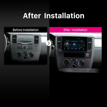 Seicane Car Multimedia Radio 2 din android Video Player, Nawigacja GPS dla 2005-2010 Nissan Tiida obsługa Bluetooth, 3G, Wifi