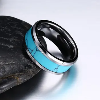 8 mm SUNNERLEES biżuteria moda Pierścień ze stali nierdzewnej prawdziwy węglik wolframu pierścień kobiety mężczyźni TCR-023
