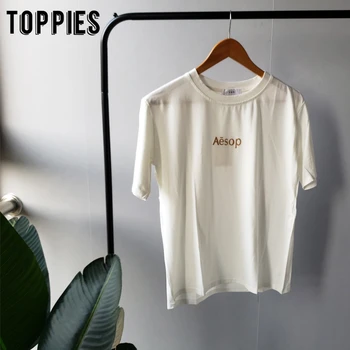 Damskie t-shirty koreańskie topy harajuku letnie białe t-shirty z krótkim rękawem przy użyciu nadrukiem odzież damska
