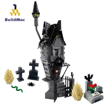 Buildmoc Movie Jack Skellington s House of Nightmare Before Christmas Building Blocks Creator Haunted house Model Toys For Kids