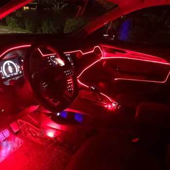 Dla Jeep Wrangler Grand Cherokee Commander Renegade Compass Patriot jk tj jl RGB LED Strip Ambient Light Car Lighting Decoration