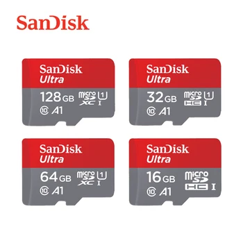 Oryginalny SanDisk Micro SD 16GB 32G microSDHC 64G 128G 256G MicroSDXC UHS-I, karta pamięci Class10 Tran Flash karty TF