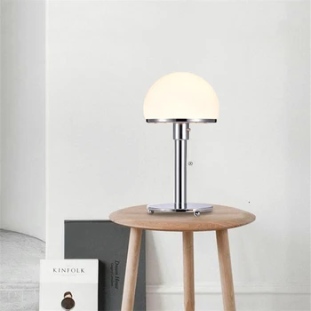 Nordic Designer LED Table Light Wilhelm Wagenfeld Bauhau lampa lampy stołowe nocne lampy do sypialni szklane lampy led lampy