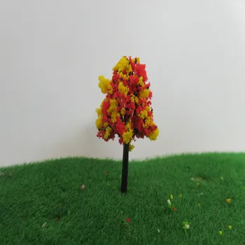50szt architektura mini model plastikowy 4 cm czerwony żółty kolor drewna do Ho układ pociągi, dworzec projekt piaskowa model