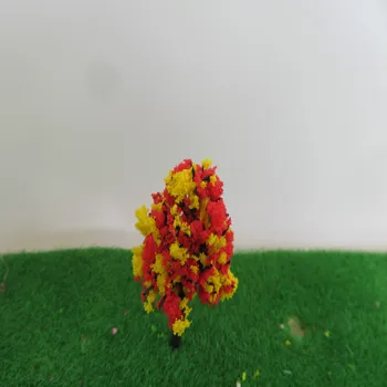 50szt architektura mini model plastikowy 4 cm czerwony żółty kolor drewna do Ho układ pociągi, dworzec projekt piaskowa model