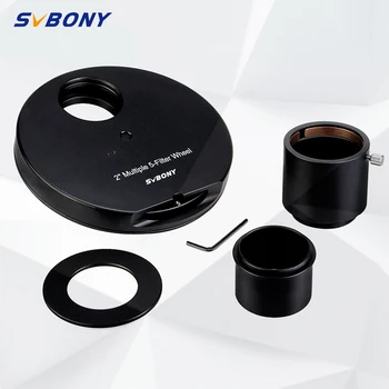 SvBony 2 inch 5-Position Multiple Filter Wheel Filter Revolver for Telescope to CCD Camera w/ M48 to 2