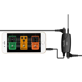 Cherub GB2i gitara basowa interfejs dla Iphone Ipad Link audio, złącze systemu wzmacniacz efekty gitarowe nożny przetwornik adapter kabel