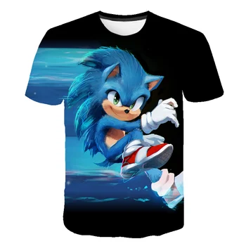 Sonic the hedgehog girls clothes 3D kids t-shirt summer Tops boys baby clothes Mario Summer Cartoon Anime T Shirt prezent na urodziny