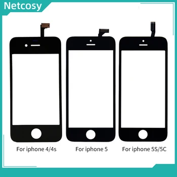 Netcosy ekran dotykowy digitizer panel dotykowy panel szklany obiektyw do iPhone 4 4s 5 5s 5c ekran dotykowy części zamienne i narzędzia