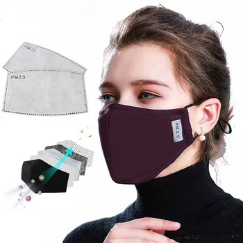 *Bawełniana Czarna maska na usta maska aktywny filtr węglowy wiatroszczelna usta-tłumik grypa maski do twarzy Pielęgnacja