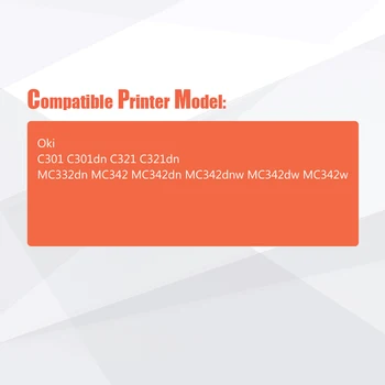 4 szt. zgodny kolorowy toner OKI do Oki C301 C301dn C321 C321dn MC332dn MC342 MC342dn MC342dn drukarka