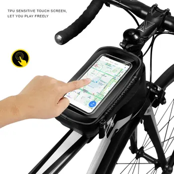 Rowerowa torba na rower górski przednia kieszeń wielofunkcyjny Wodoodporny uchwyt na telefon z dotykowym ekranem mtb przedmioty akcesoria do rowerów