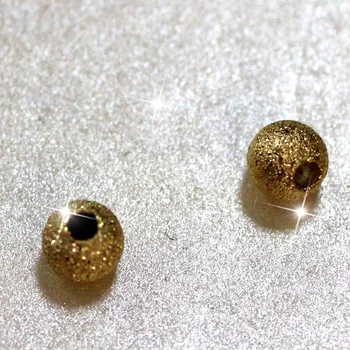 Wysokiej jakości elementy biżuterii stardust round bead gold easy jewelry making 0.4*0.4*0.4 cm