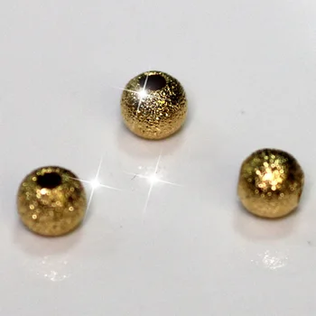 Wysokiej jakości elementy biżuterii stardust round bead gold easy jewelry making 0.4*0.4*0.4 cm