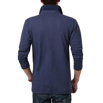 2016 nowa marka odzieży męska koszulka polo dla mężczyzn litery haft Polo bawełniane z długim rękawem casual shirt czysty kolor koszulki XXXL