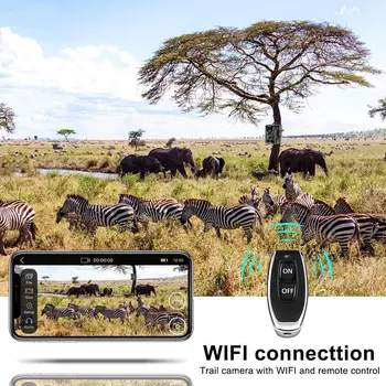 WIFI Trail Camera 24MP 1080P APP Live Show myśliwskie kamery 940 nm IR-diody bez świecenia noktowizor IP66 zewnętrzny monitoring przyrody