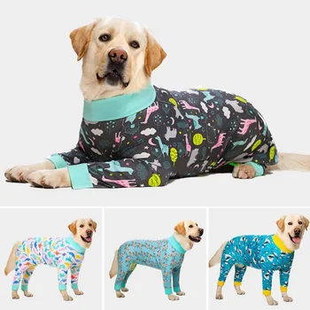 Pet Big Dog Tight Clothes Cartoon Printed Dog kombinezon mała parszywa zdziro piżama płaszcz кормящий brzuch odstawienie od piersi odzież body odzież domowa
