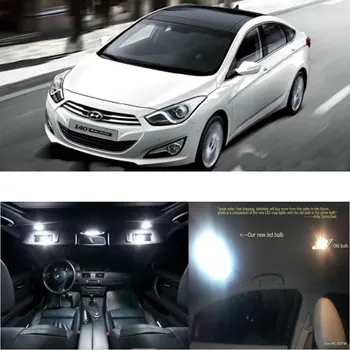 Led wewnętrzne reflektory samochodowe do Hyundai i40 salon solarium, pokój kopuła mapa czytanie nóg Drzwi lampa bezbłędnie 12pcs