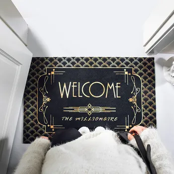 Urządzony w luksusowym stylu nowy gorący mata do drzwi prostokąt drukowany antypoślizgowa podłoga maty wejściowe drzwi mata na świeżym powietrzu dywany dywan sypialnia kuchnia