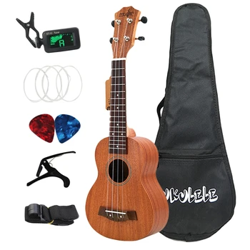 21 cal ukulele Sopran сапеле 15 sposobów, mini Hawaje kompletny zestaw ukulele, Gitara dla początkujących dzieci