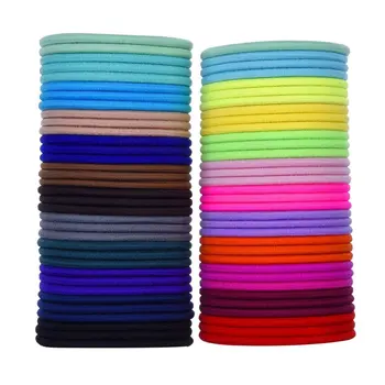 500pcs wstążki do włosów elastyczny krawat do włosów trwałą jakość wybrana grubość 3 mm ,średnica 50 mm wyświetlacz