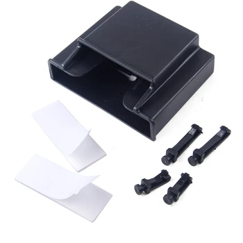 DWCX Black Plastic Multifunction Car Universal Air Vent Outlet Hanging Storage Box Card Phone Pen Multi-Feature Holder Organizer