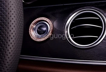Przycisk uruchamiania silnika samochodu przycisk zatrzymania knon pokrywa / klucz do uruchomienia/przycisk uruchamiania silnika naklejka dla Mercedes Benz E Class W213 E300L E200L