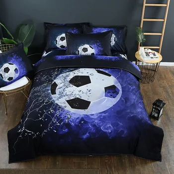 2/3szt łóżko, kołdrę odzież poszewka dorosłych dzieci sypialnia decor 3D piłka nożna koszykówka poszwa na pościel zestaw Twin Queen Size
