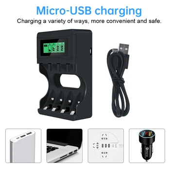 1.5 v AA AAA Lithium Li-ion Rechargeable Battery Charger with LCD Display for AA AAA Rechargeable battery Lithium 1.5 v AA AAA