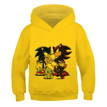 Moda Sonic the Hedgehog Dziecięce bluzy dla dziewczyn młodzieży, odzież dla chłopców bluzy anime bluza jesień i zima dla dzieci topy