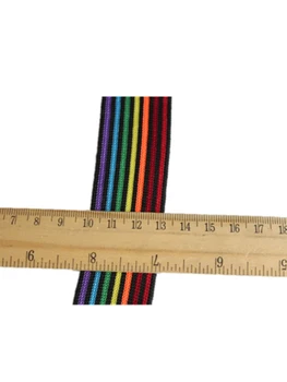 9 jardów/wiele сплетенной żakardowe taśmy około 3,2 cm kolorowe paski wzór dla akcesoriów odzieży LS-9963