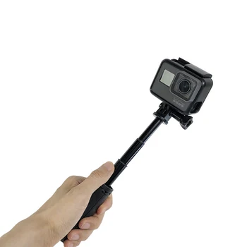 Dla GoPro Hero 7 6 5 4 DJI Osmo Action Insta360 Yi 4K+EKEN SJCAM OSMO Action Mini Selfie Stick+chowany uchwyt statyw stabilny