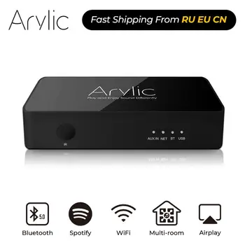 Arylic S10 WiFi i Bluetooth 5.0 HiFi stereo odbiornik audio adapter z Spotify Airplay, DLNA, radio internetowe Multiroom darmową aplikację