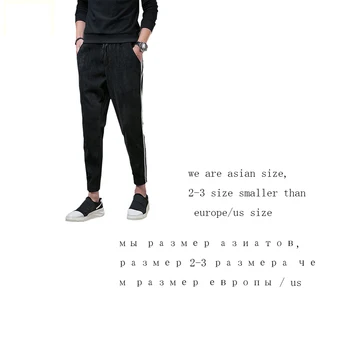 Gruby Polar Aksamit Casual Slim Fit Męskie Biegacze Futrzane Spodnie Sportowe Moda Duży Rozmiar Odcinek Długie Spodnie Biegacz Spodnie Dla Mężczyzn