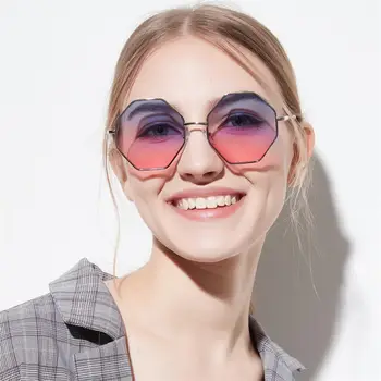 Kilig modne sześciokątne okulary damskie okulary przeciwsłoneczne UV400 okulary nieregularne ośmiokątny okulary 2019 Lunette Soleil Femme W047