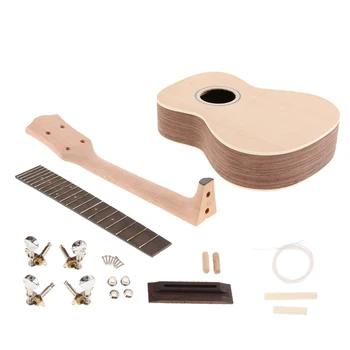 23-calowy Palisander / сапеле Hawaje gitara Ukulele Uke DIY Assembly Kit zabawka prezent dla dzieci gitara Luthier Making