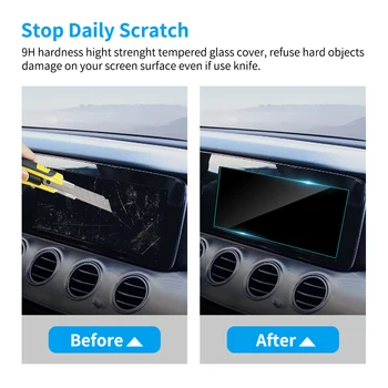 Samochodowy GPS nawigacji Screen protector dla Mercedes W212 W213 E Class Auto Screen szkło hartowane folia ochronna akcesoria samochodowe