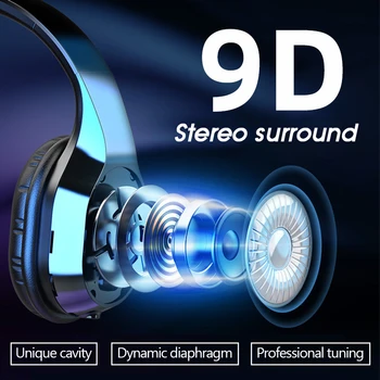Słuchawki Bluetooth 5.0 bezprzewodowy Sport wodoodporny składane słuchawki stereo gry z mikrofonem do PC telefon Mp3