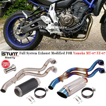 Motocykl GP wydechowy kompletny system zmodyfikowana rura przednia Escape tłumik DB Killer do Yamaha MT-07 FZ-07 MT07 FZ07 XSR700-2019
