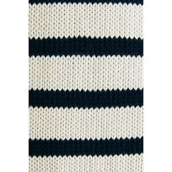 2020 Za kobiety nowa moda swetry O-neck pełna rękaw w paski przycisk jedna strona damskie z dzianiny swetry meble przyczynowo-skutkowego sweter