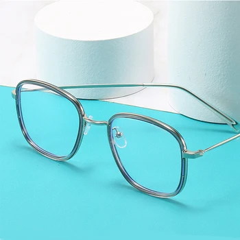 XojoX Blue-Ray krótkowzroczne okulary moda rocznika kobiet komputerowe okulary metalowe męskie gotowe okulary do krótkowzroczności -1.0 -4.0