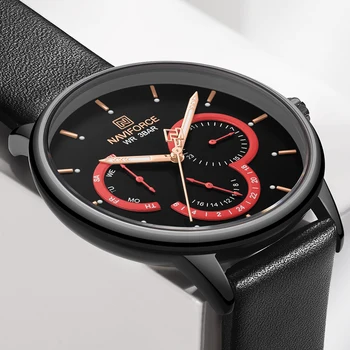 Nowy oryginalny NAVIFORCE Watch Men Top Brand Mody zegarek kwarcowy zegarek męski pasek ze Skóry męskie sportowe zegarek data Relogio Masculino