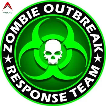 Aliauto Personality Car Sticker Zombie Outbreak Response Team PVC odblaskowe naklejki dla Skoda, Volvo, Honda Civic,15cm*15cm