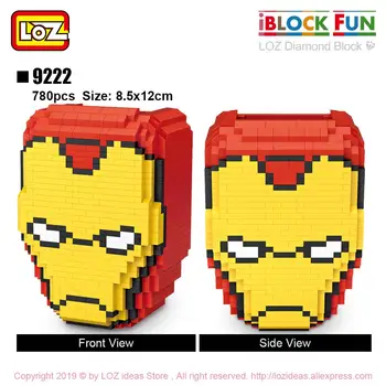 LOZ Diamond Blocks Super Hero Iron Movie Characters plastikowe klocki model zabawki edukacyjne dla dzieci uchwyt uchwyty DIY