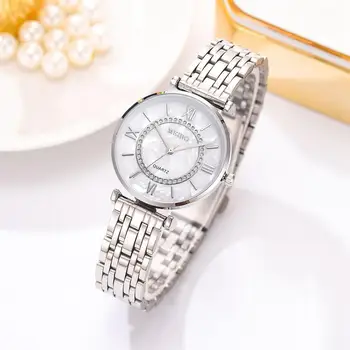 Zegarek damski Top Brand Luxury Fashion Diamond Ladies zegarek stalowy pas kobiet zegarek kwarcowy Zegarek dla kobiet reloj mujer